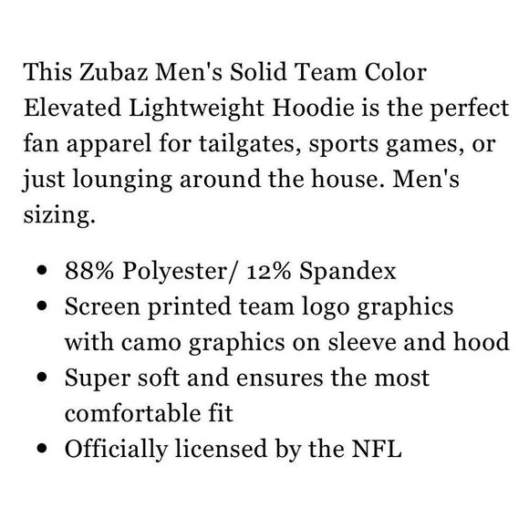 Zubaz NFL Men's San Francisco 49ers Elevated Lightweight Hoodie W/ Camo‎ 2XL NWT - Picture 3 of 13